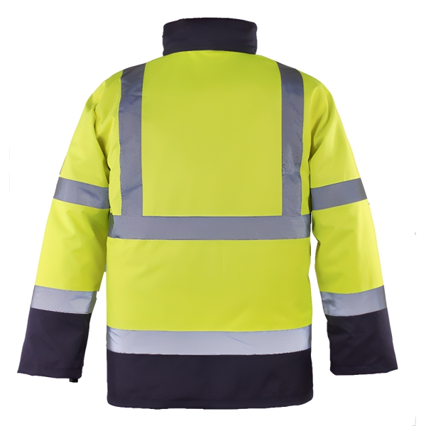 Parka de signalisation 4 en 1 - haute visibilité jaune/marine